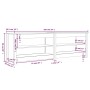 Schuhbank aus massivem Kiefernholz, 160 x 36,5 x 50 cm von vidaXL, Schuhregale und Schuhorganisatoren - Ref: Foro24-821724, P...