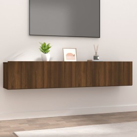 TV-Möbel, 2 Stück, Holzwerkstoff, braune Eiche, 80 x 30 x 30 cm von vidaXL, TV-Möbel - Ref: Foro24-820465, Preis: 92,98 €, Ra...