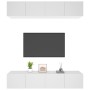 TV furniture 4 units plywood white 80x30x30 cm by vidaXL, TV Furniture - Ref: Foro24-3114182, Price: 218,99 €, Discount: %