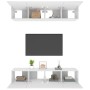 TV furniture 4 units plywood white 80x30x30 cm by vidaXL, TV Furniture - Ref: Foro24-3114182, Price: 218,99 €, Discount: %