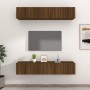 TV furniture set, 4 units, brown oak plywood, 80x30x30 cm by vidaXL, TV Furniture - Ref: Foro24-3114189, Price: 181,99 €, Dis...