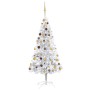 Pre-lit silver Christmas tree with lights and balls 180 cm by vidaXL, Christmas trees - Ref: Foro24-3077524, Price: 66,34 €, ...