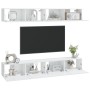 TV-Möbel 4 Stück glänzend weiß 100x30x30 cm von vidaXL, TV-Möbel - Ref: Foro24-3114194, Preis: 223,11 €, Rabatt: %