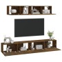 Set de muebles de TV 4 pzas madera contrachapada roble ahumado de vidaXL, Muebles TV - Ref: Foro24-3114539, Precio: 173,77 €,...