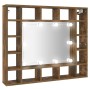 Mueble con espejo y LED color roble ahumado 91x15x76,5 cm de vidaXL, Tocadores de baño - Ref: Foro24-820448, Precio: 79,21 €,...