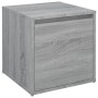 Cajón taburete madera contrachapada gris Sonoma 40,5x40x40 cm de vidaXL, Cestas para almacenaje - Ref: Foro24-820518, Precio:...