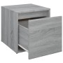 Cajón taburete madera contrachapada gris Sonoma 40,5x40x40 cm de vidaXL, Cestas para almacenaje - Ref: Foro24-820518, Precio:...