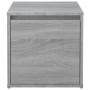 Cajón taburete madera contrachapada gris Sonoma 40,5x40x40 cm de vidaXL, Cestas para almacenaje - Ref: Foro24-820518, Precio:...