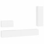 Set de muebles para TV 4 piezas madera contrachapada blanco de vidaXL, Muebles TV - Ref: Foro24-3114326, Precio: 187,57 €, De...