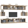 Set de muebles para TV 6 pzas madera contrachapada roble sonoma de vidaXL, Muebles TV - Ref: Foro24-3114368, Precio: 291,61 €...