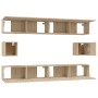 Set de muebles para TV 6 pzas madera contrachapada roble sonoma de vidaXL, Muebles TV - Ref: Foro24-3114368, Precio: 291,61 €...