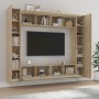 TV furniture set 8 pieces Sonoma oak plywood by vidaXL, TV Furniture - Ref: Foro24-3114232, Price: 342,37 €, Discount: %