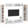 TV furniture set 8 pieces glossy white plywood by vidaXL, TV Furniture - Ref: Foro24-3114298, Price: 422,99 €, Discount: %