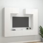 TV furniture set 6 pieces white plywood by vidaXL, TV Furniture - Ref: Foro24-3114462, Price: 254,99 €, Discount: %