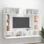 TV furniture set 6 pieces white plywood by vidaXL, TV Furniture - Ref: Foro24-3114462, Price: 254,99 €, Discount: %