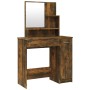 Dressing table with smoked oak mirror 86.5x35x136 cm by vidaXL, Bedroom Dressers - Ref: Foro24-820493, Price: 86,96 €, Discou...