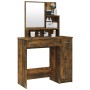 Dressing table with smoked oak mirror 86.5x35x136 cm by vidaXL, Bedroom Dressers - Ref: Foro24-820493, Price: 86,96 €, Discou...