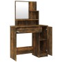 Dressing table with smoked oak mirror 86.5x35x136 cm by vidaXL, Bedroom Dressers - Ref: Foro24-820493, Price: 86,96 €, Discou...