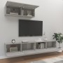 TV furniture set 3 pieces concrete gray plywood by vidaXL, TV Furniture - Ref: Foro24-3114481, Price: 146,22 €, Discount: %