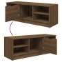 Mueble de TV madera contrachapada roble marrón 102x35,5x36,5 cm de vidaXL, Muebles TV - Ref: Foro24-817086, Precio: 62,81 €, ...