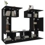 Set de muebles para TV 6 piezas madera contrachapada negro de vidaXL, Muebles TV - Ref: Foro24-3114455, Precio: 213,40 €, Des...