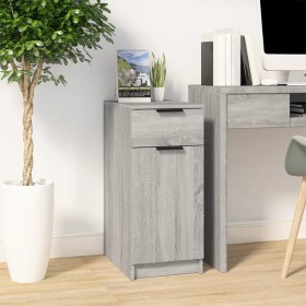 Sonoma gray plywood desk cabinet 33.5x50x75 cm by vidaXL, Lockers and storage cabinets - Ref: Foro24-817130, Price: 59,65 €, ...