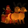 Inflatable Christmas Santa Claus and reindeer with LED 130 cm by vidaXL, Christmas lights - Ref: Foro24-345330, Price: 115,70...