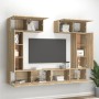 TV furniture set 6 pieces sonoma oak plywood by vidaXL, TV Furniture - Ref: Foro24-3114464, Price: 255,20 €, Discount: %