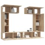 TV furniture set 6 pieces sonoma oak plywood by vidaXL, TV Furniture - Ref: Foro24-3114464, Price: 255,20 €, Discount: %