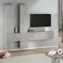 Mueble de pared de TV madera contrachapada gris hormigón de vidaXL, Muebles TV - Ref: Foro24-3114569, Precio: 227,43 €, Descu...