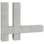 Mueble de pared de TV madera contrachapada gris hormigón de vidaXL, Muebles TV - Ref: Foro24-3114569, Precio: 227,43 €, Descu...