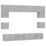 Set de muebles de TV 8 pzas madera contrachapada gris hormigón de vidaXL, Muebles TV - Ref: Foro24-3114417, Precio: 276,97 €,...