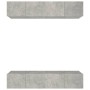 Muebles TV 4 uds madera contrachapada gris hormigón 80x30x30 cm de vidaXL, Muebles TV - Ref: Foro24-3114185, Precio: 135,64 €...