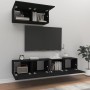 Set de muebles para TV 3 piezas madera contrachapada negro de vidaXL, Muebles TV - Ref: Foro24-3114471, Precio: 153,37 €, Des...