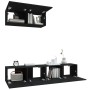 Set de muebles para TV 3 piezas madera contrachapada negro de vidaXL, Muebles TV - Ref: Foro24-3114471, Precio: 153,37 €, Des...