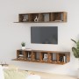 TV furniture set 5 pieces smoked oak plywood by vidaXL, TV Furniture - Ref: Foro24-3114427, Price: 185,98 €, Discount: %