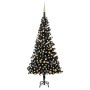 Árbol de Navidad preiluminado con luces y bolas negro 210 cm de vidaXL, Arboles de navidad - Ref: Foro24-3077505, Precio: 102...