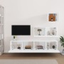 TV furniture set, 4-piece white plywood. by vidaXL, TV Furniture - Ref: Foro24-3114646, Price: 170,31 €, Discount: %