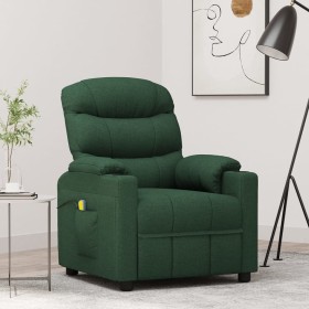 Sillón de masaje de tela verde oscuro de vidaXL, Sillones de masaje eléctricos - Ref: Foro24-348088, Precio: 266,99 €, Descue...