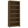 Estantería madera maciza de pino marrón miel 80x35x183 cm de vidaXL, Librerías y estanterías - Ref: Foro24-821697, Precio: 22...