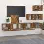 Smoked oak plywood TV wall unit by vidaXL, TV Furniture - Ref: Foro24-3114579, Price: 147,75 €, Discount: %