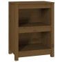 Estantería madera maciza de pino marrón miel 50x35x68 cm de vidaXL, Librerías y estanterías - Ref: Foro24-821702, Precio: 52,...