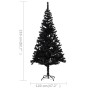 Árbol de Navidad preiluminado con luces y bolas negro 210 cm de vidaXL, Arboles de navidad - Ref: Foro24-3077505, Precio: 102...