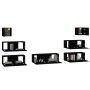 7-piece black plywood TV furniture set by vidaXL, TV Furniture - Ref: Foro24-3114543, Price: 300,48 €, Discount: %