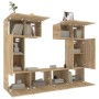 TV furniture set 6 pieces sonoma oak plywood by vidaXL, TV Furniture - Ref: Foro24-3114456, Price: 186,70 €, Discount: %