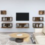 TV furniture set 7 pieces smoked oak plywood by vidaXL, TV Furniture - Ref: Foro24-3114547, Price: 216,99 €, Discount: %