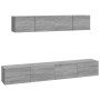 Set de muebles para TV 4 pzas madera contrachapada gris Sonoma de vidaXL, Muebles TV - Ref: Foro24-3114532, Precio: 146,75 €,...