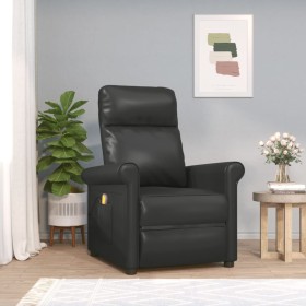 Sillón de masaje de cuero sintético negro de vidaXL, Sillones de masaje eléctricos - Ref: Foro24-348040, Precio: 242,35 €, De...