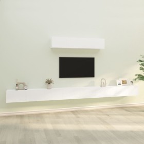 TV furniture set, 6 pieces, white plywood by vidaXL, TV Furniture - Ref: Foro24-3114606, Price: 303,20 €, Discount: %