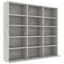 Concrete gray plywood CD shelf 102x23x89.5 cm by vidaXL, CD and DVD storage - Ref: Foro24-801791, Price: 66,02 €, Discount: %